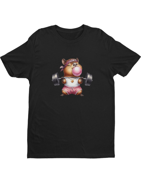 KOSZULKA MĘSKA Kapibara ze sztangą