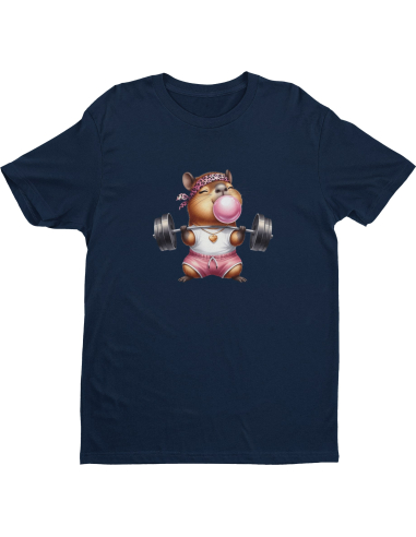 KOSZULKA MĘSKA Kapibara ze sztangą