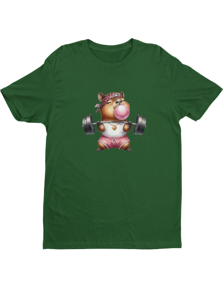 KOSZULKA MĘSKA Kapibara ze sztangą