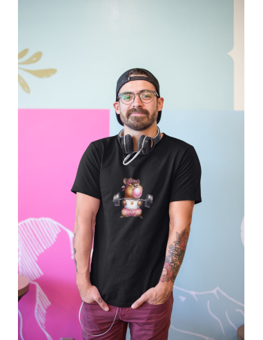 KOSZULKA MĘSKA Kapibara ze sztangą