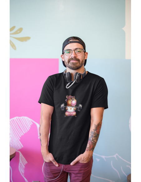 KOSZULKA MĘSKA Kapibara ze sztangą