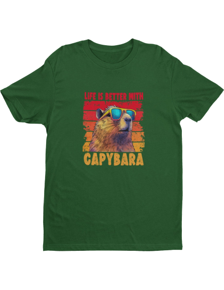 KOSZULKA MĘSKA Life is better with capybara