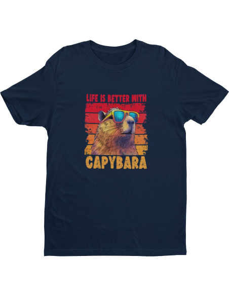 KOSZULKA MĘSKA Life is better with capybara