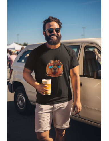 KOSZULKA MĘSKA Kapibara z okularami