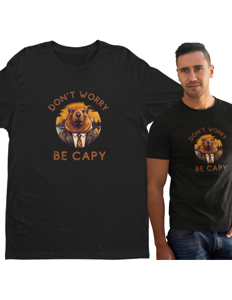 KOSZULKA MĘSKA Kapibara w garniturze