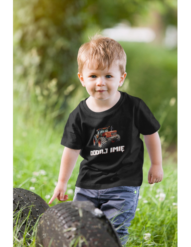Koszulka DZIECIĘCA czerwony ciągnik z...