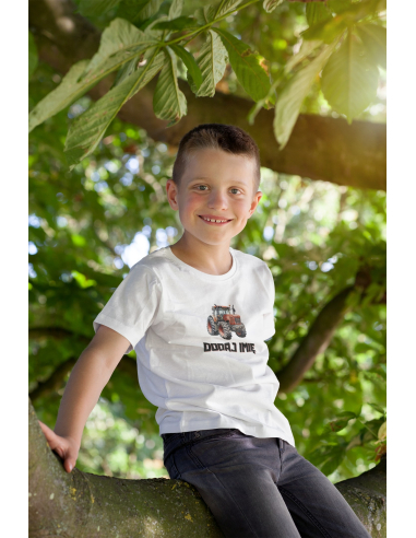 Koszulka DZIECIĘCA czerwony ciągnik z...