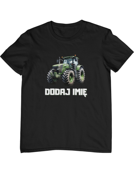 Koszulka DZIECIĘCA zielony ciągnik z wybranym imieniem