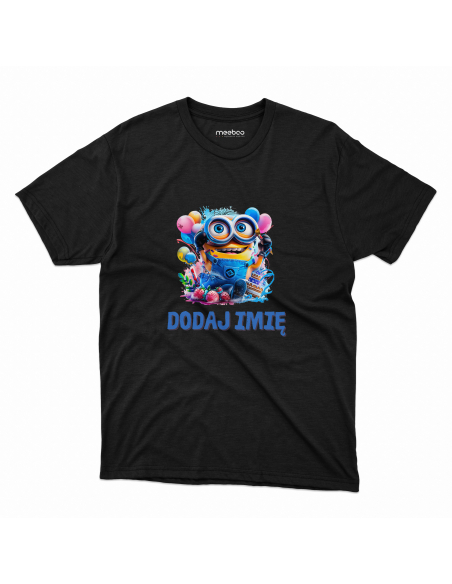 Koszulka DZIECIĘCA Szczęśliwy minionek z wybranym imieniem