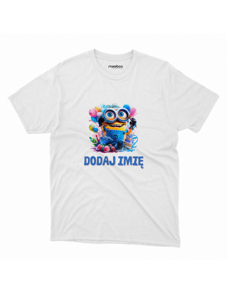 Koszulka DZIECIĘCA Szczęśliwy minionek z wybranym imieniem