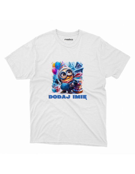 Koszulka DZIECIĘCA Uśmiechnięty minionek z wybranym imieniem