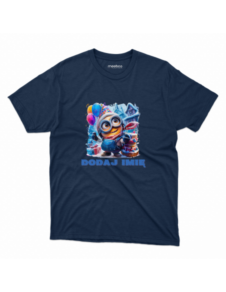 Koszulka DZIECIĘCA Uśmiechnięty minionek z wybranym imieniem