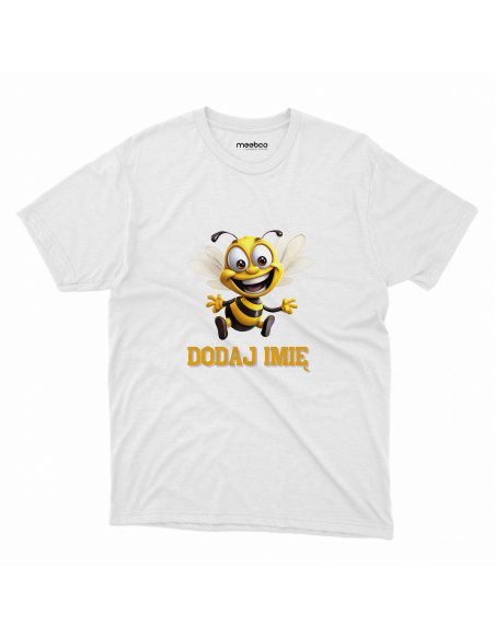 Koszulka DZIECIĘCA Szczęśliwa pszczółka z wybranym imieniem