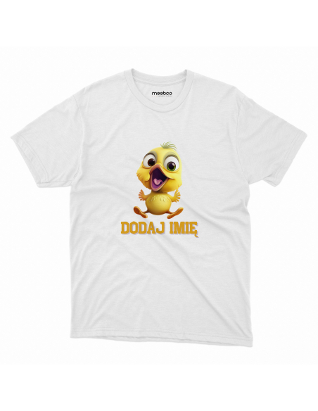 Koszulka DZIECIĘCA Żółty ptaszek z wybranym imieniem
