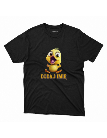 Koszulka DZIECIĘCA Żółty ptaszek z wybranym imieniem