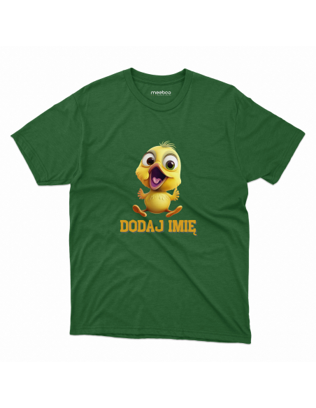 Koszulka DZIECIĘCA Żółty ptaszek z wybranym imieniem