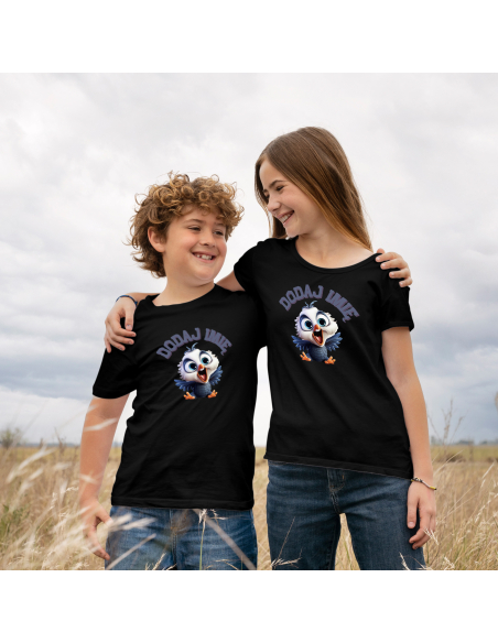 Koszulka DZIECIĘCA Niebieski pisklak z wybranym imieniem