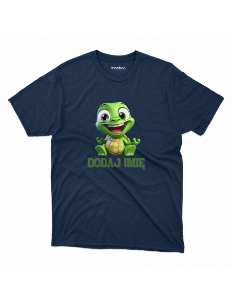 Koszulka DZIECIĘCA Szczęśliwy żółwik z wybranym imieniem
