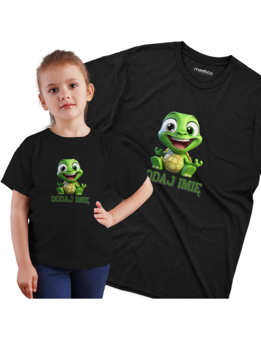 Koszulka DZIECIĘCA Szczęśliwy żółwik z wybranym imieniem