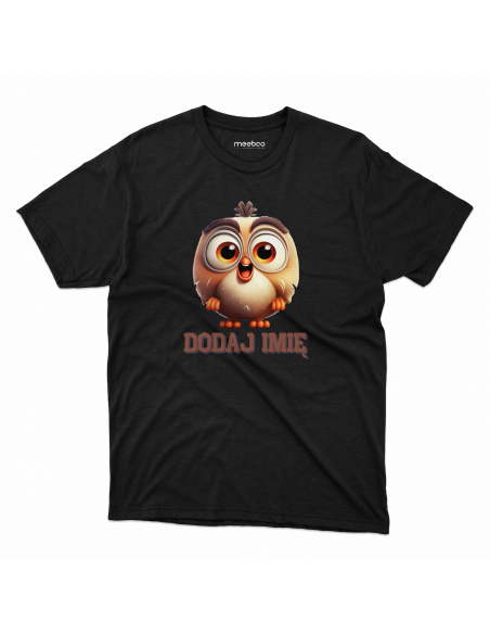 Koszulka DZIECIĘCA Szczęśliwy sowa z wybranym imieniem