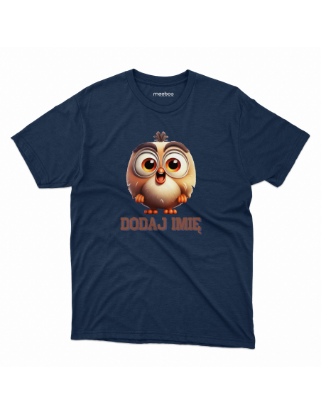 Koszulka DZIECIĘCA Szczęśliwy sowa z wybranym imieniem