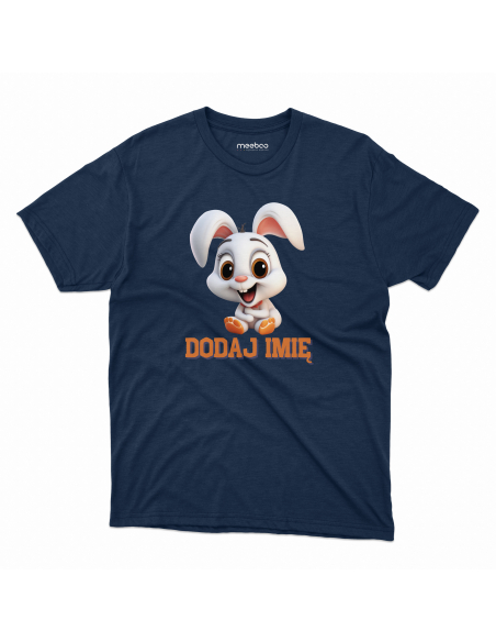 Koszulka DZIECIĘCA Szczęśliwy króliczek z wybranym imieniem