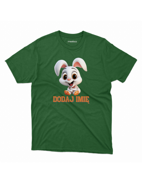 Koszulka DZIECIĘCA Szczęśliwy króliczek z wybranym imieniem