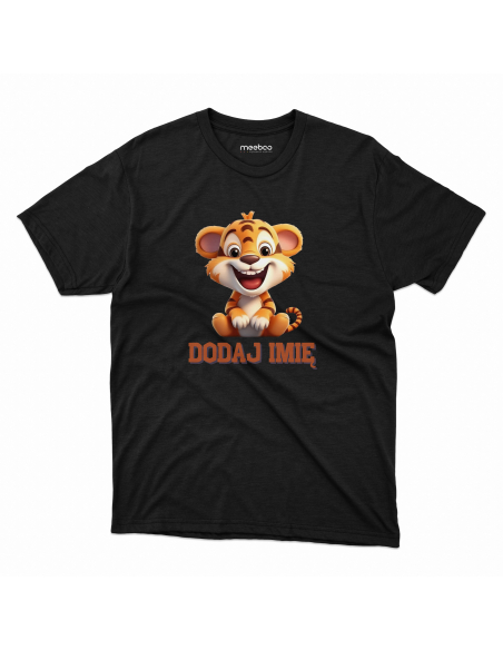 Koszulka DZIECIĘCA Szczęśliwy tygrysek z wybranym imieniem