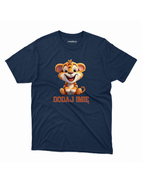 Koszulka DZIECIĘCA Szczęśliwy tygrysek z wybranym imieniem