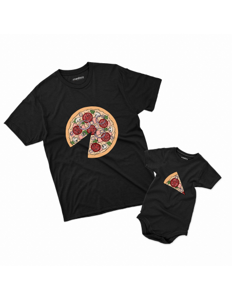 Zestaw KOSZULKA MĘSKA + KOSZULKA LUB BODY DZIECIĘCE Kawałek pizzy