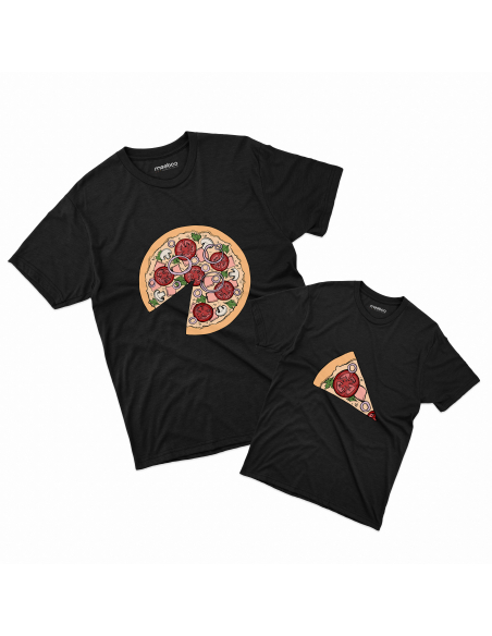 Zestaw KOSZULKA MĘSKA + KOSZULKA LUB BODY DZIECIĘCE Kawałek pizzy