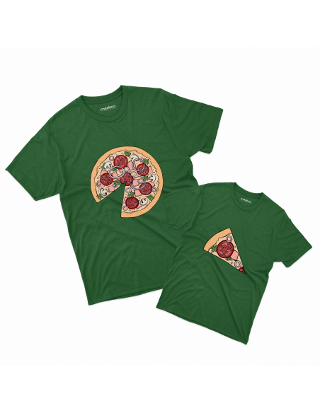 Zestaw KOSZULKA MĘSKA + KOSZULKA LUB BODY DZIECIĘCE Kawałek pizzy
