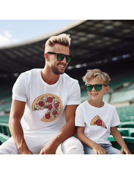 Zestaw KOSZULKA MĘSKA + KOSZULKA LUB BODY DZIECIĘCE Kawałek pizzy