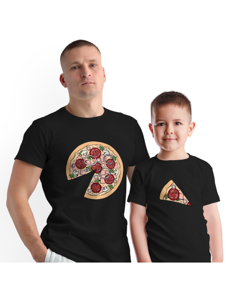 Zestaw KOSZULKA MĘSKA + KOSZULKA LUB BODY DZIECIĘCE Kawałek pizzy