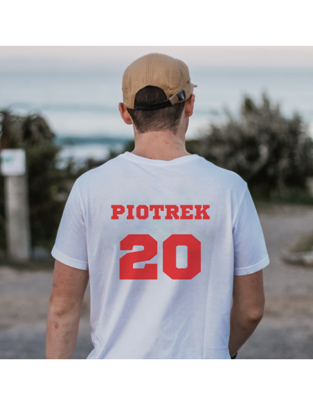 KOSZULKA MĘSKA Kibic POLSKI z Twoim imieniem