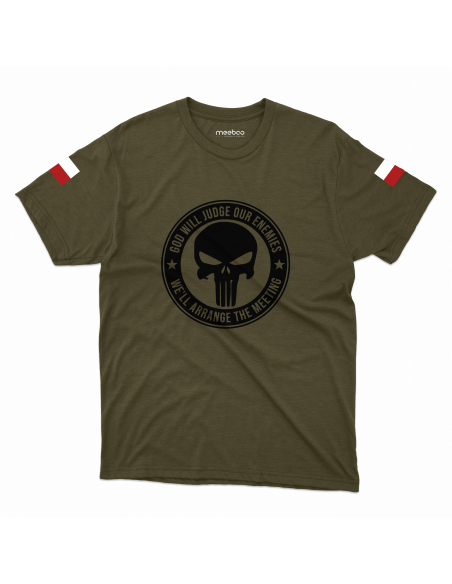 KOSZULKA MĘSKA Punisher God will judge our enemies