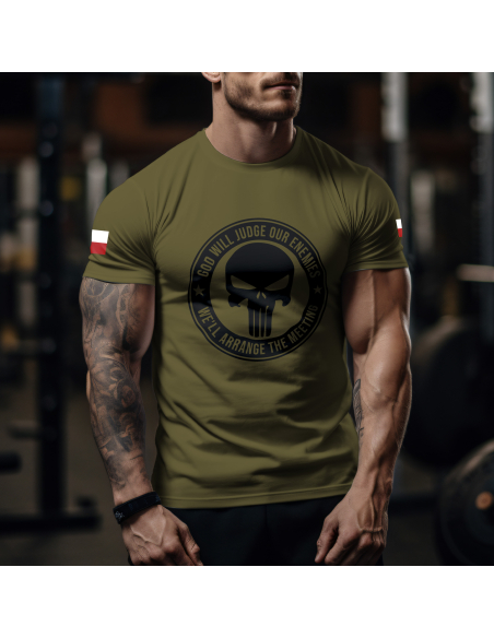 KOSZULKA MĘSKA Punisher God will judge our enemies