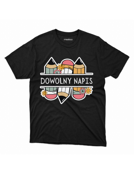 Koszulka DZIECIĘCA Ołówki + Twój dowolny napis