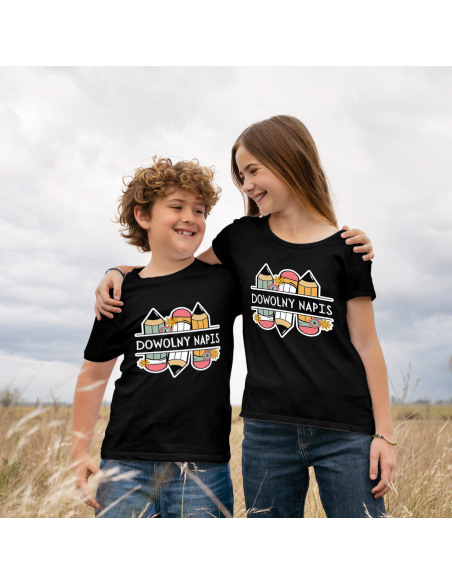 Koszulka DZIECIĘCA Ołówki + Twój dowolny napis