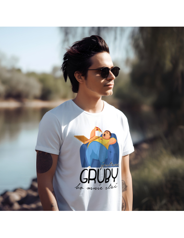 KOSZULKA MĘSKA Jestem gruby bo mnie...