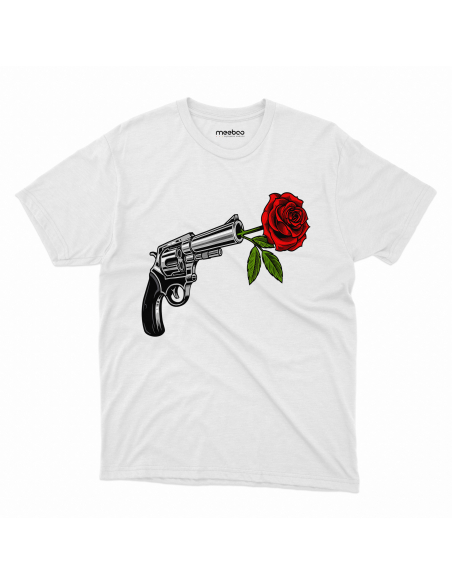 KOSZULKA MĘSKA Guns N' Roses rewolwer z różą