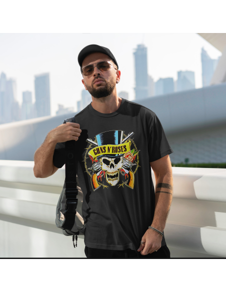 KOSZULKA MĘSKA Guns N' Roses czaszka w cylindrze