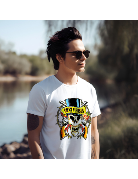 KOSZULKA MĘSKA Guns N' Roses czaszka w cylindrze