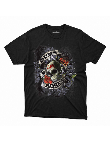 KOSZULKA MĘSKA Guns N' Roses mroczna czaszka i róża