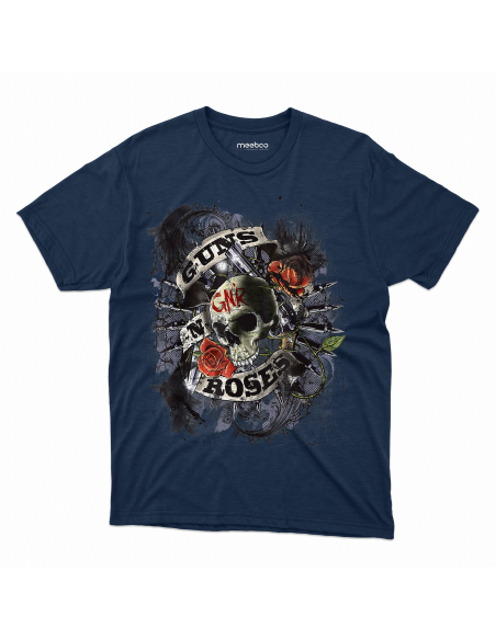 KOSZULKA MĘSKA Guns N' Roses mroczna czaszka i róża