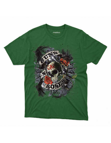 KOSZULKA MĘSKA Guns N' Roses mroczna czaszka i róża