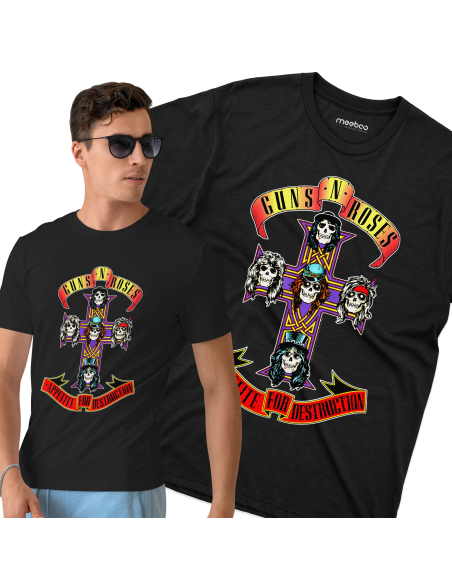 KOSZULKA MĘSKA Guns N' Roses krzyż i czaszki