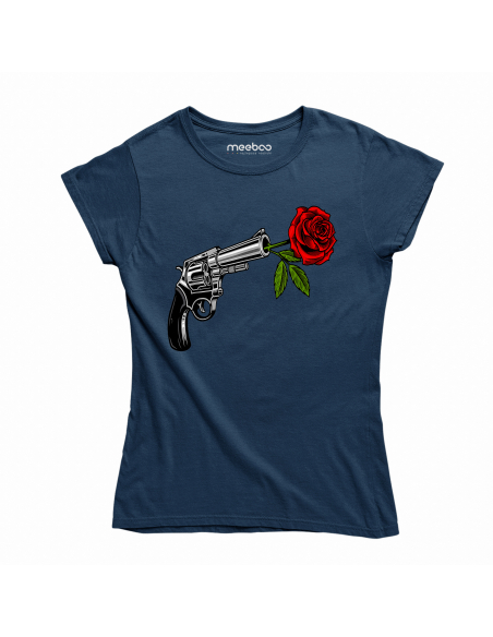 KOSZULKA DAMSKA Guns N' Roses rewolwer z różą