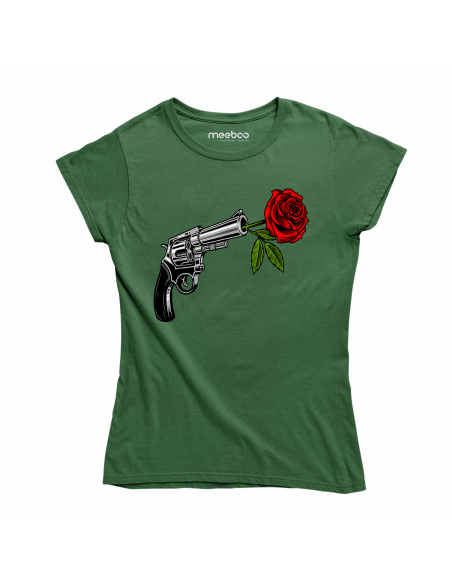 KOSZULKA DAMSKA Guns N' Roses rewolwer z różą