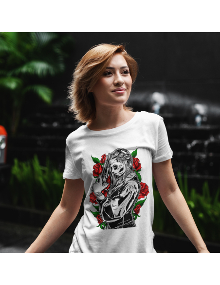 KOSZULKA DAMSKA Guns N' Roses kobieta i róże